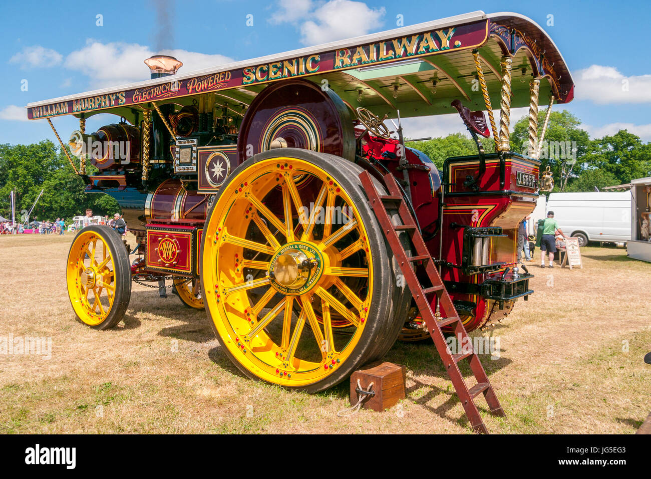 Showman`s Road Locomotive Traction Engine at a Steam rally Stock Photo